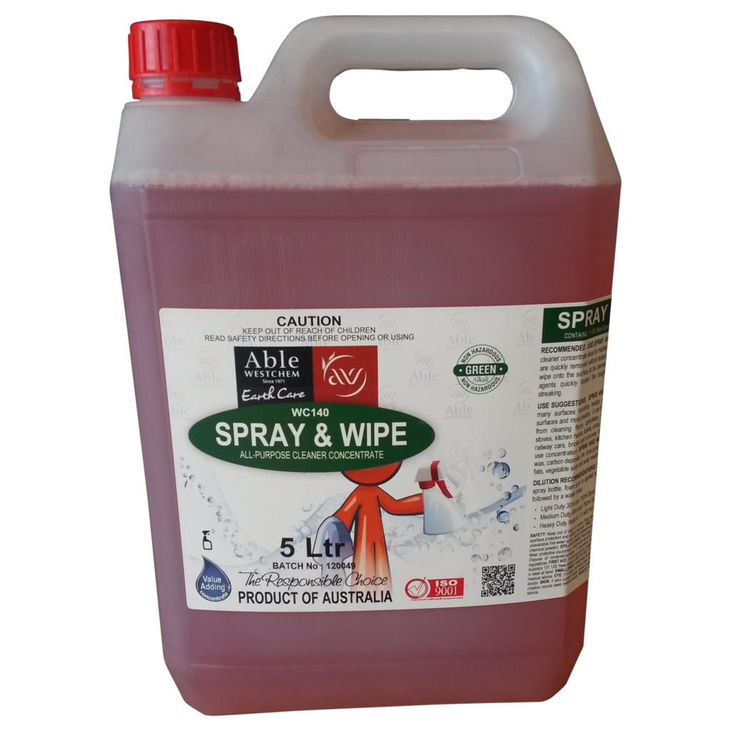 Spray & Wipe Cleaner Concentrate 5L Packaging R Us