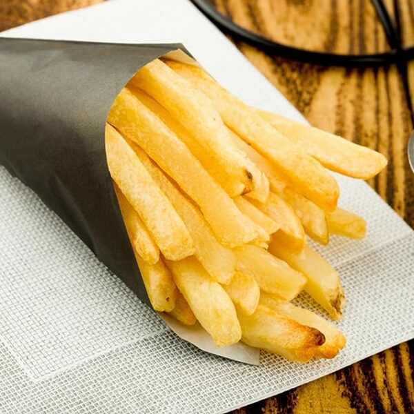 Fries in Black Cone