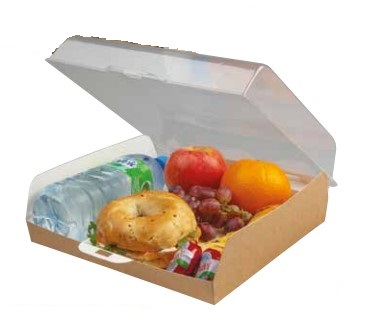 Platter boxv with hinged lid