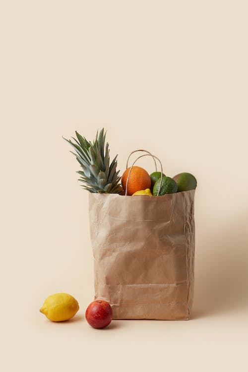 fruit vegs paper bag