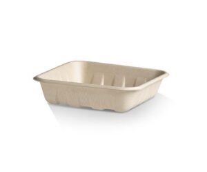 Lined Bagasse Meal Trays Compostable