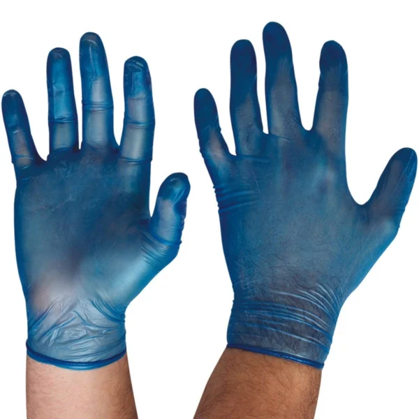 vinyl gloves blue