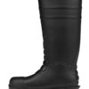 black gumboots with steel cap