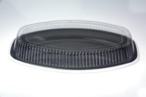 Oval plastic platter plate