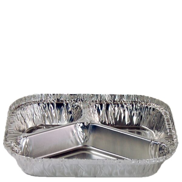 Foil tray with compartment