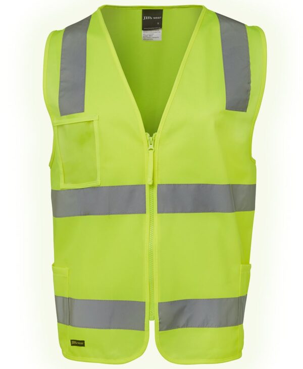 HI VIS (D+N) ZIP SAFETY VEST